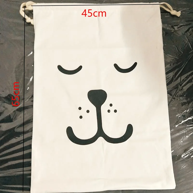 New Large Travel Bedroom Livingroom Storage Canvas Laundry Bag Hanging Drawstring Sack Storage Household Lovely Bag Storage