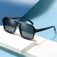Lunettes de soleil aviation carrées rétro pour femmes et hommes, lunettes de soleil à grande monture, nuances de style Ins, lunettes noires des années 70, 1PC 4