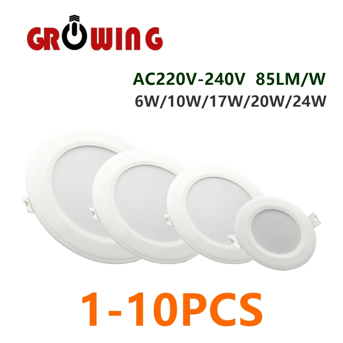 Recessed in LED LED Downlight  AC220V Spot Three colors 6W-24W Super lumen is suitable for kitchen, bathroom, living room