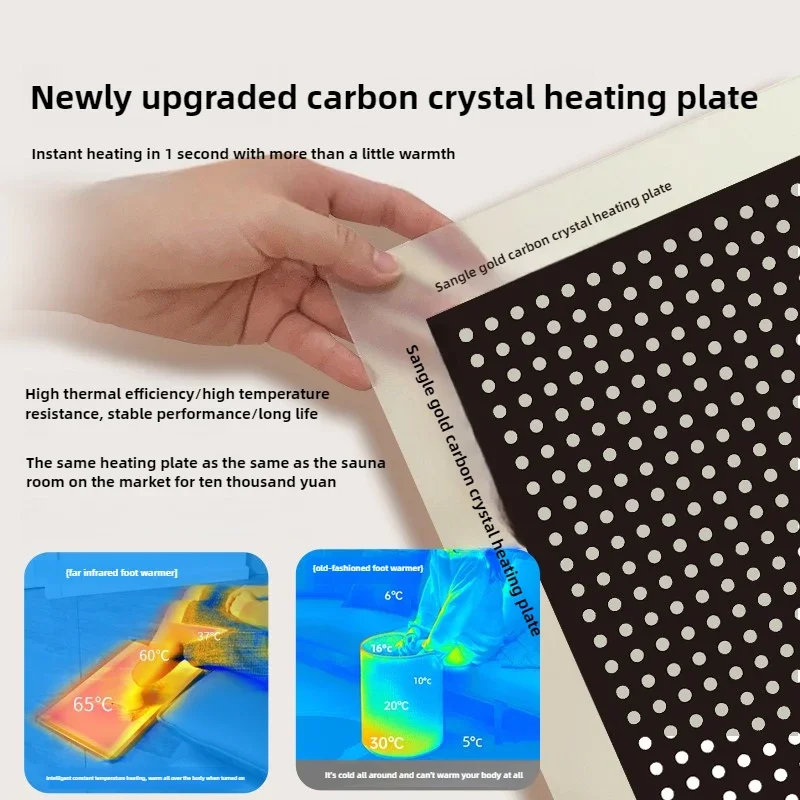 Office Desk Heater High-Temperature Foot Warmer Energy-Efficient Heated Foot Mat Infrared Heat Therapy Pad