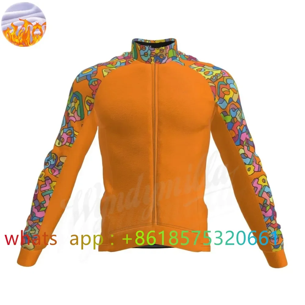 Slopline Winter Jacket Thermal Fleece Men Cycling Jacket Long Sleeve Cycling Bike Clothing Pro Team Light Keep Warm