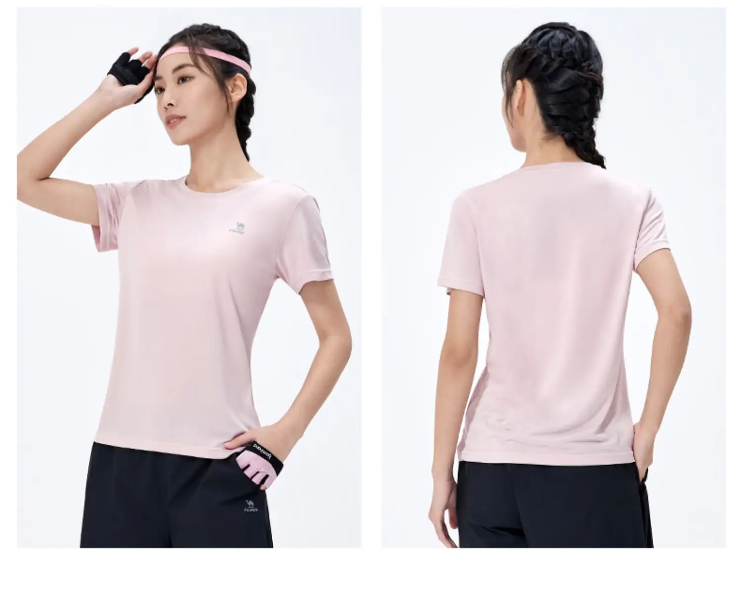 GOLDEN CAMEL Women's T-shirts Moisture-absorbing Quick-dry Cotton t-shirt Short-sleeved Shirts Round Neck Sports Top Breathable