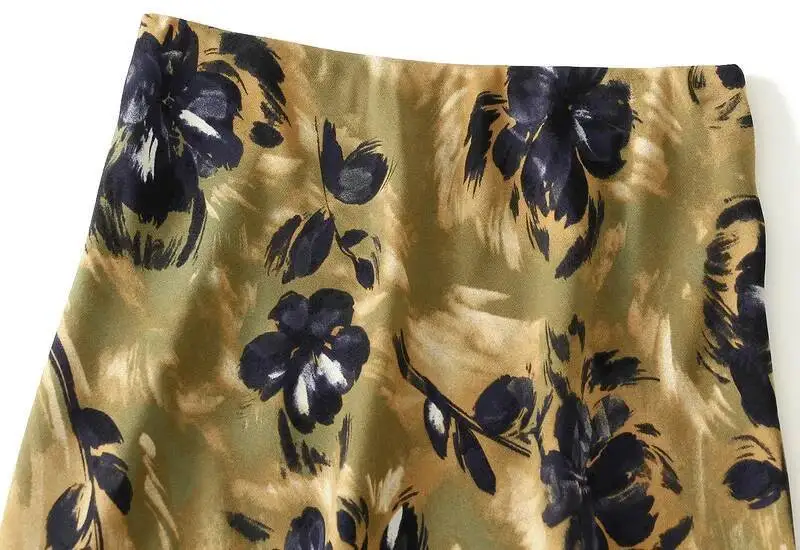 New In 2025 Floral Print Elegant Long Skirts Women Summer Trendy High Street Vacation Party Skirt