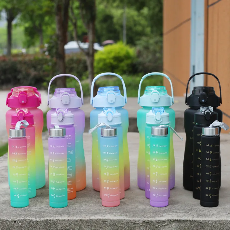 Wholesale 32OZ Large Capacity Outdoor Color Gradient Water Bottle Handle  With Time Scale Straw Plastic Water Bottle - Buy Wholesale 32OZ Large  Capacity Outdoor Color Gradient Water Bottle Handle With Time Scale