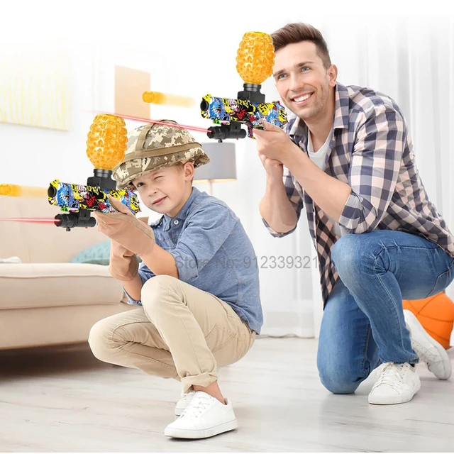Hot AK47 Electric Gel Ball Blaster Rechargeable & Automatic Airsoft Pistol for Adults & Kids - Splatter Toy Gun with Water Beads 3