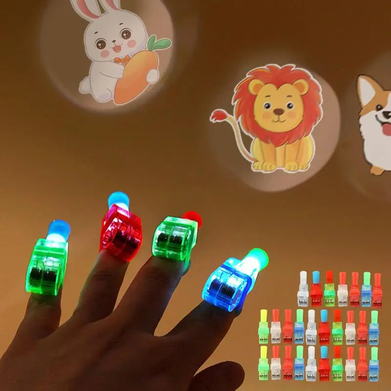 

Children High Brightness LED Finger Light For Party Universal Finger Projector Cartoon Patterns Cute Holiday Gift For Boy Girl