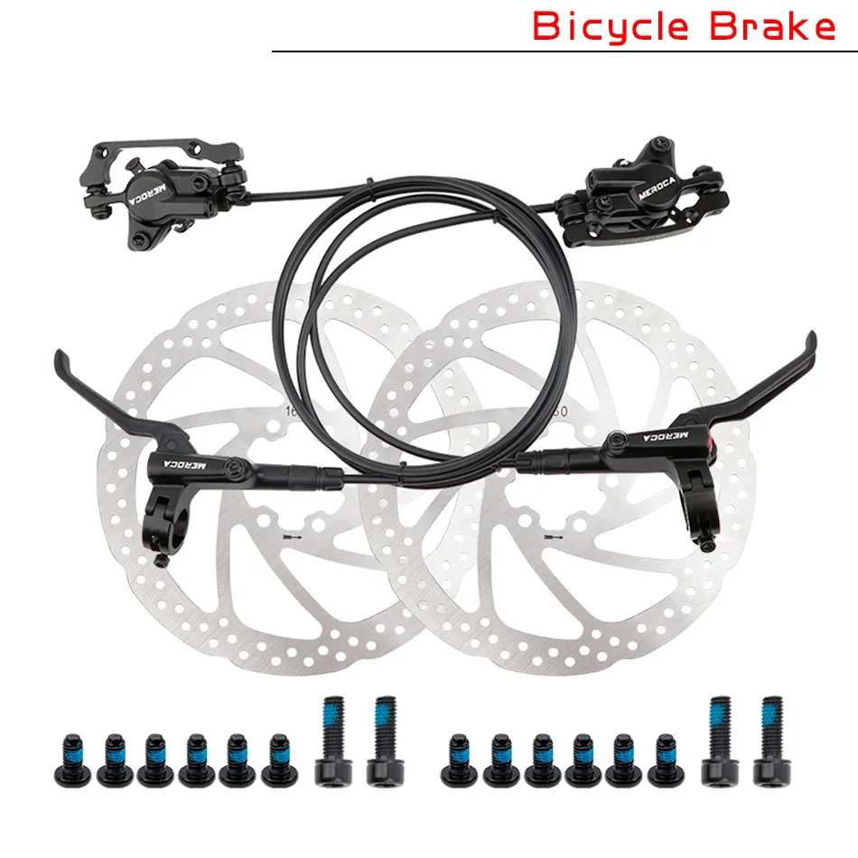 MTB Bicycle Hydraulic Disc Brake 800/1400mm Mountain Bike Oil Pressure Disc Brake Bike Front Rear Bike Caliper Clamp Bike Parts