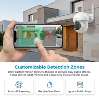 ANRAN 1920P Wifi caméra de sécurité caméra de Surveillance extérieure 24/7 HD enregistrement couleur Vision nocturne avec suivi automatique Audio bidirectionnel 6