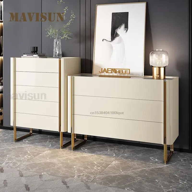 Modern Light Luxury Chest Of Drawers Dining Room Three-drawer Sideboard Simple Bedroom Storage Six-drawer Cabinet Furniture
