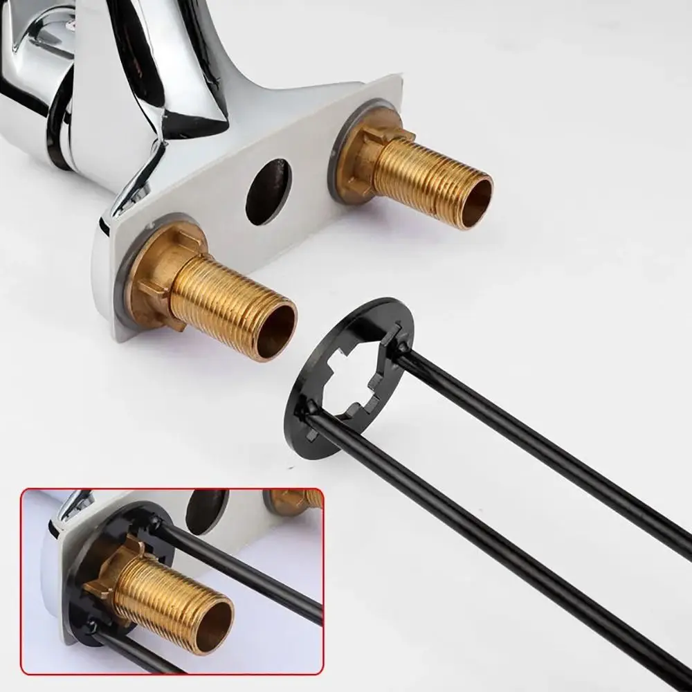 Repair Plumbing Tool Flume Sink Wrench Sink Faucet Key Plumbing Pipe Four-claw Hexagon Wrench Disassembly Maintenance Tool Set plumbing tool set