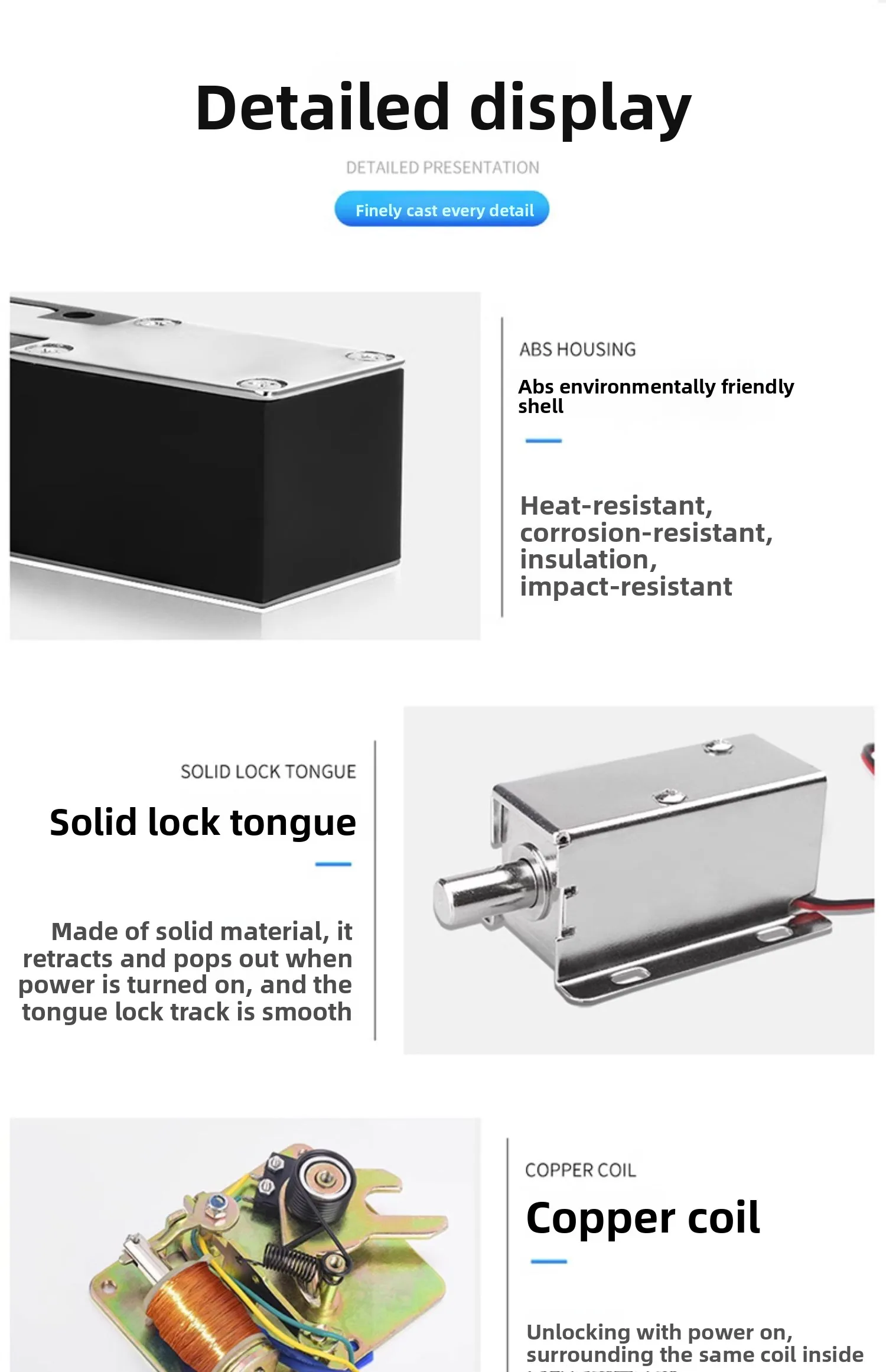 concealed electromagnetic lock 12V24V electronic door lock small cabinet lock el