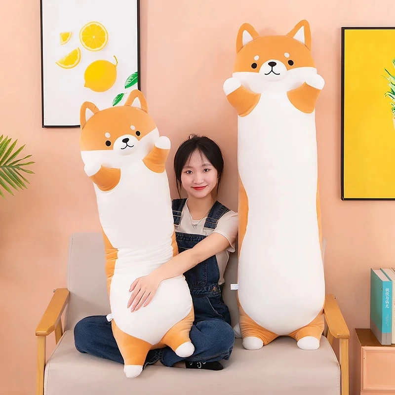 130cm Lovely Long Shiba Inu Dog Plush Toy Throw Pillow Stuffed
