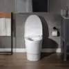 One Piece Toilet with Soft Closing Seat Chair Height 1.28 GPF Dual Water Sensed 1000 Gram MaP Flushing Score Toilet 5