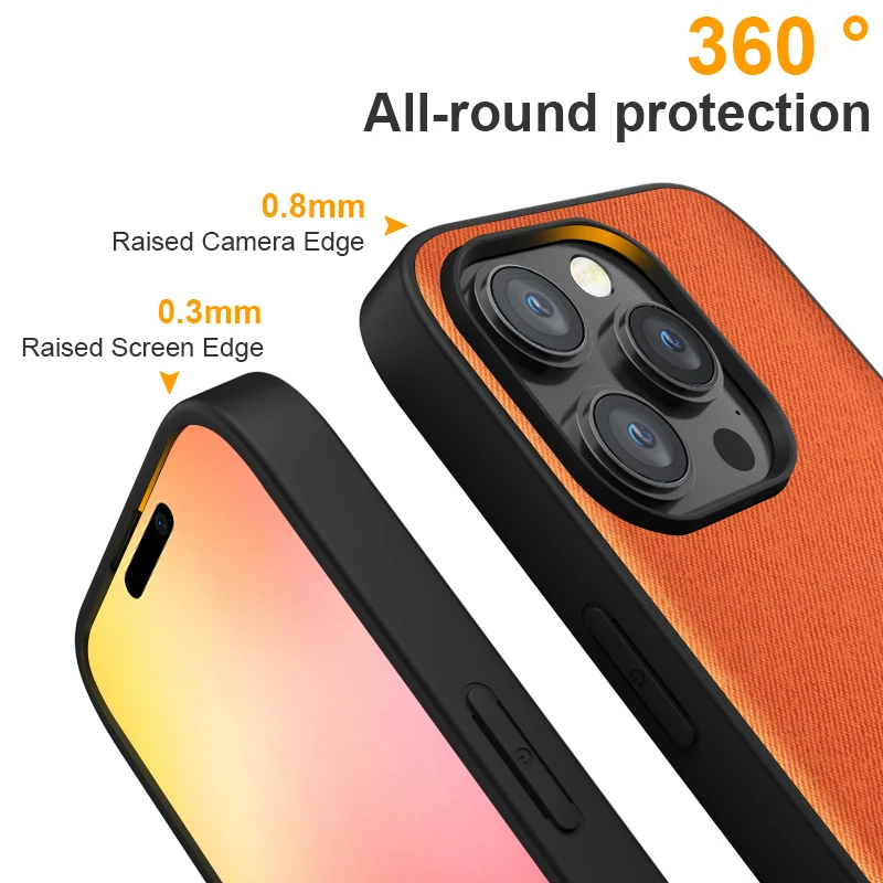 Luxury Textile Leather Phone Case - Fashionable Coque Cover