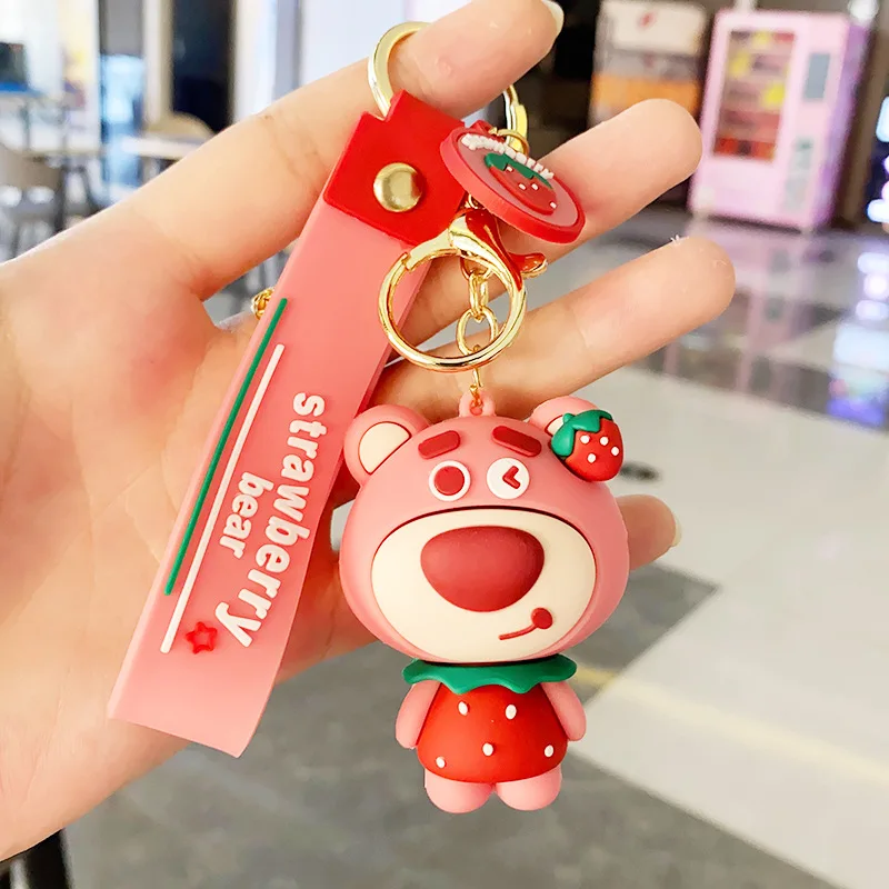 1pc Creative Cyberpunk Style Doll Bear Cartoon Bear Keychain Pendant  Cartoon Silicone Doll Pendants For Diy Jewelry Making Fashion Car Key Ring  Ornament Perfect For Gift, Free Shipping For New Users