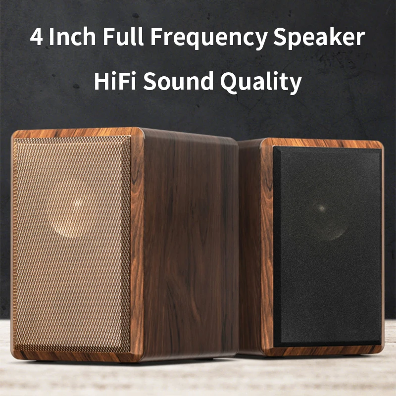 Fever Bookshelf Speaker Home KTV Passive DIY Hifi Speaker 4 Inch Full Frequency Professional BedRoom Desktop Wood Audio