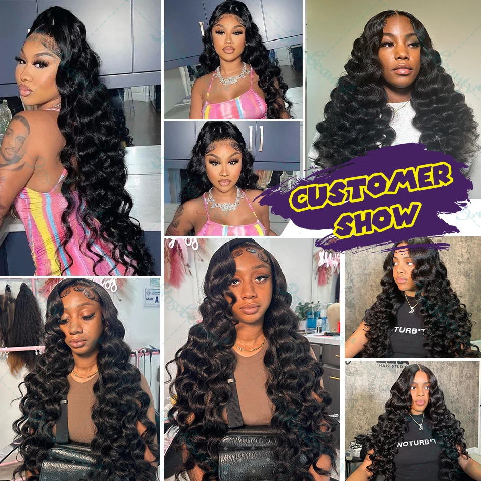 Human Hair Bundles Rosabeauty Loose Deep Wave Bundles Human Hair 30 38 40 Inch Can Be Dyed and Bleached