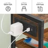 Slim Side Table with Charging Station USB Ports Compact Nightstand Small Spaces End Table with Shelves Sofa Bedroom Office 5