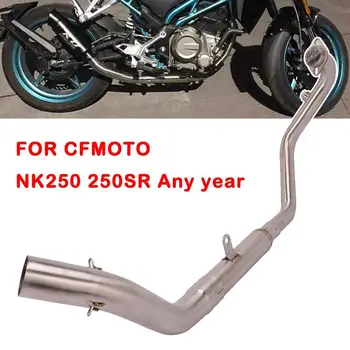 Header Pipe For CFMOTO NK250 NK300 NK300RS NK250SR Motorcycles Exhaust Tip Muffler Front Mid Link Tube Slip On Stainless Steel