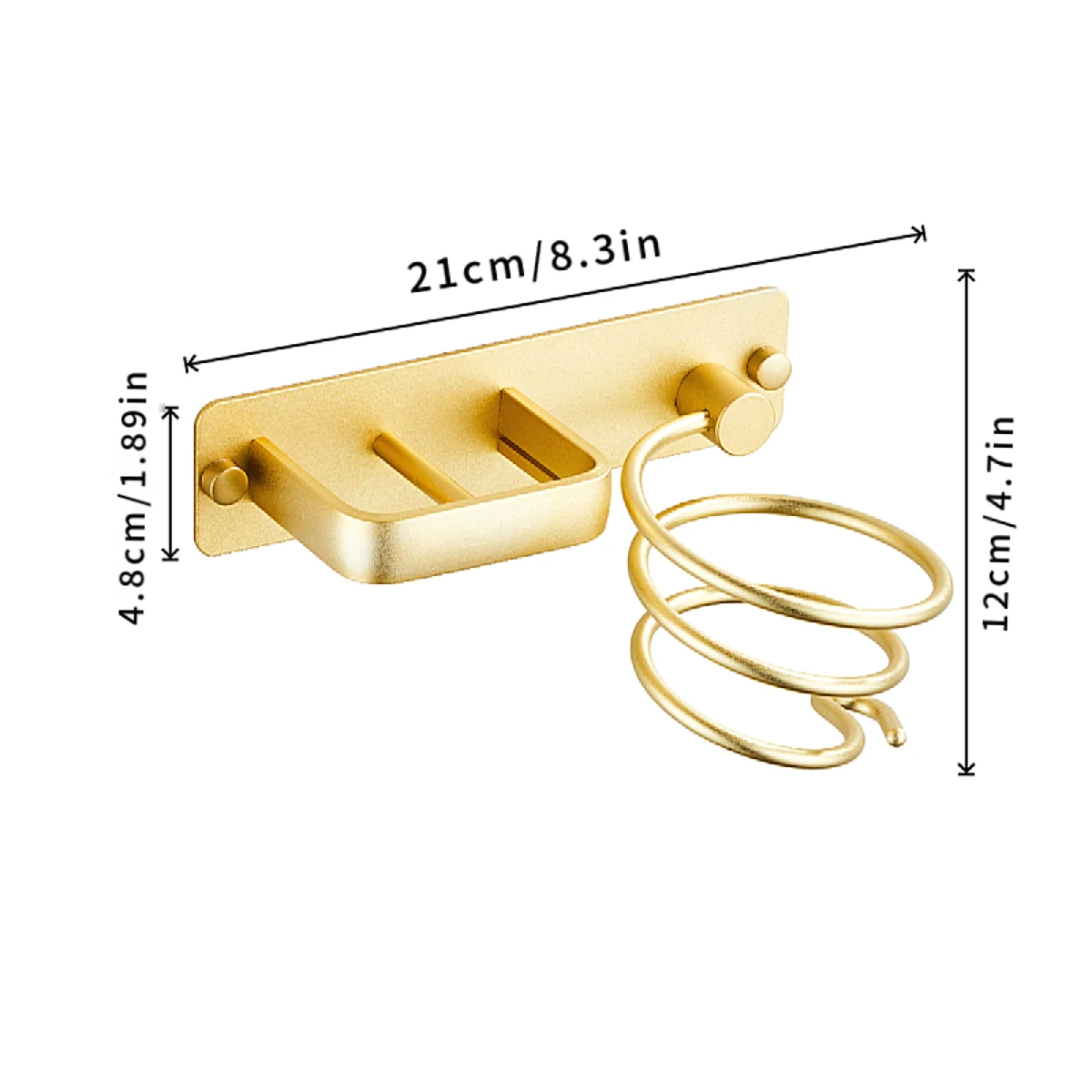 Storage Rack 1 set of bathroom hair dryer rack storage stand light luxury style golden curling
