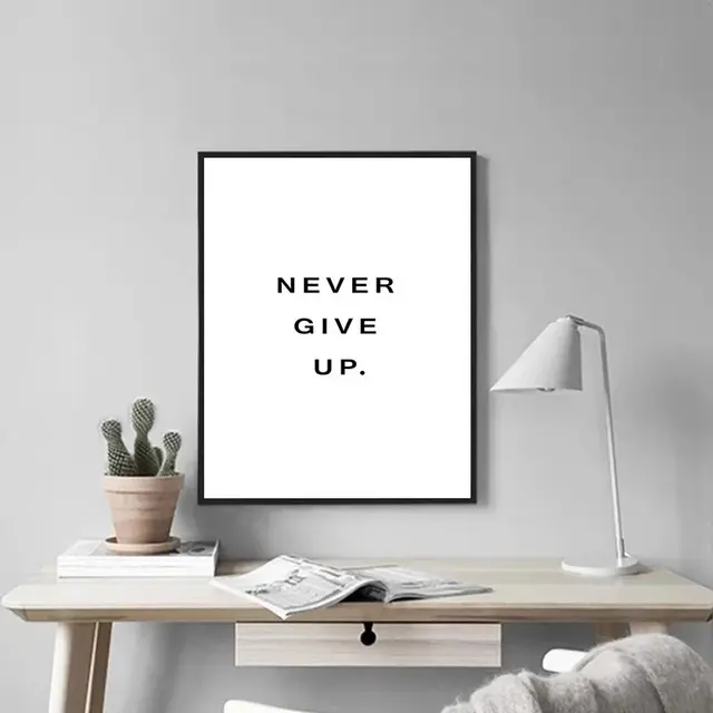 Yes You Can Motivational Phrase Poster And Print Minimalist Quotes Poster Canvas Black White Wall Art Picture Nordic Home Decor 3