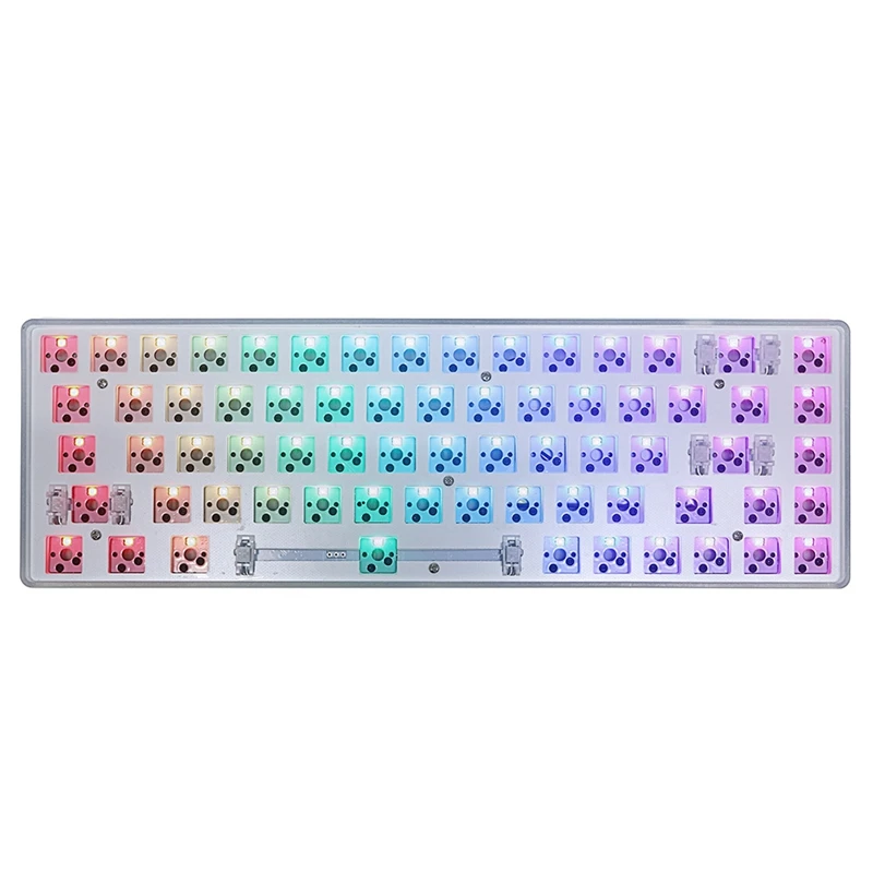 

GKS68 Portable Hot Swap RGB Mechanical Keyboard Kit Gaming Keyboard 68 Keys Wired Cable Hot Swap Shaft