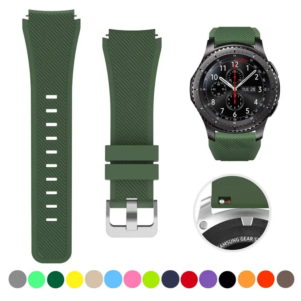 Silicone Smartwatch Replacement Band, 20mm/22mm – Versatile Style & Comfort