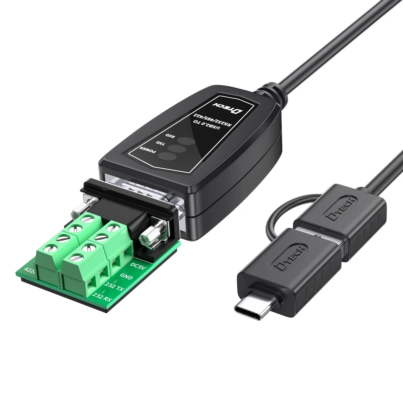 Tipo-c para Rs232 485 422 Conversor Porta Serial com Porta de Pinos de Transmissão Industrial Grau Plc Controle Computador Usb3.0