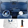 Car Sunshade Windshield Umbrella with 360°Rotation Bendable Handle Front Window Sun shade UV Protection Summer Car Accessories 1