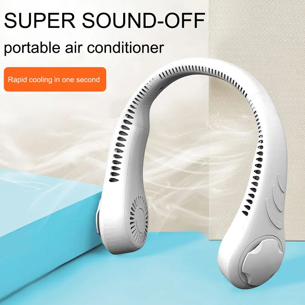 Hanging Neck Fan Portable Bladeless Fan Personal Wearable Neckband