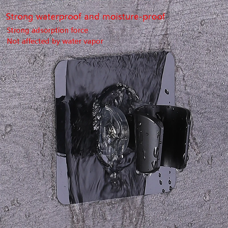 Description Picture 6 of itemUseful Adjustable Polished Self-adhesive Handheld Suction Up Drill-free Shower Head Holder Showerhead Rack Punch-free Adjustable