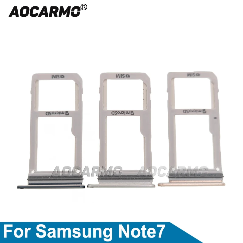 Aocarmo Sim Card Vassoio Nano Microsd Slot Holder Per Samsung Galaxy Note7 Parte Di Ricambio