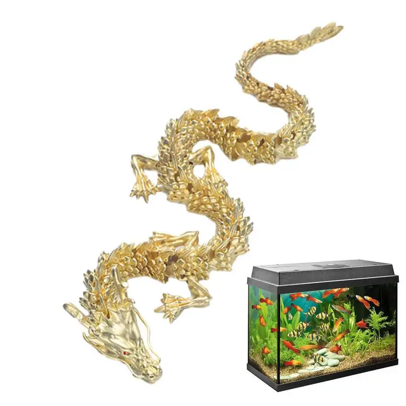 

Подвижная игрушка «золотой дракон» с пятью когтями, Реалистичная Сочлененная игрушка с настраиваемыми суставами 37 см/дюйма, реалистичное действие