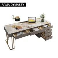 Light luxury desk glossy rock panel office desk and chair combination modern desktop computer desk study home writing desk