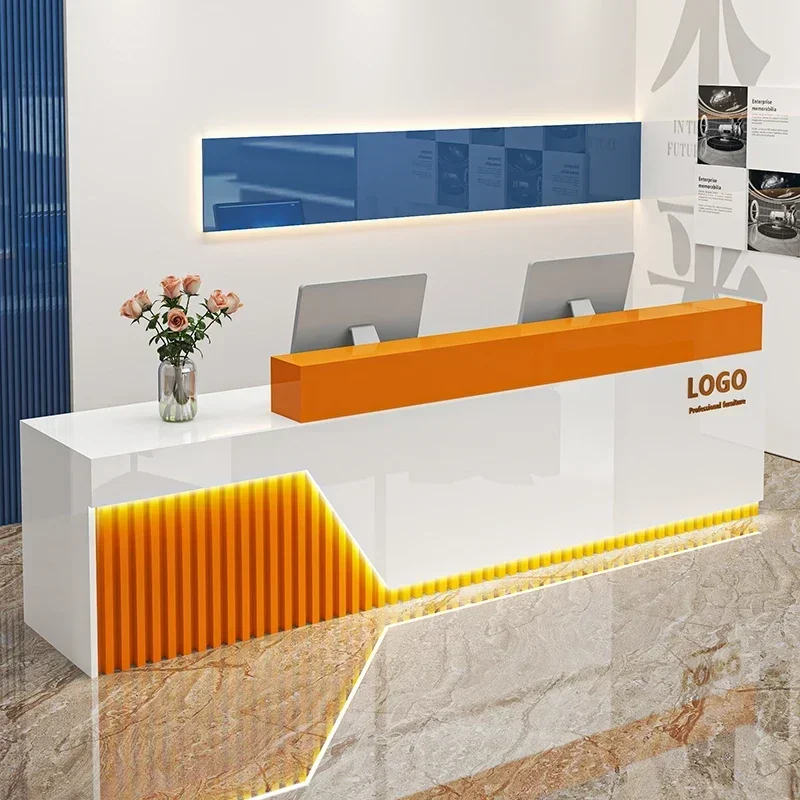 Beauty Institute Reception Desks Luxury Modern Clothes Store Reception Counter Cash Register Recepcion Mueble Office Furniture