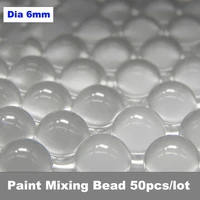 50pcs/pack Stir Glass Beads for Military Model Coloring with Special Paint Mixing Palette Dia 6mm 1
