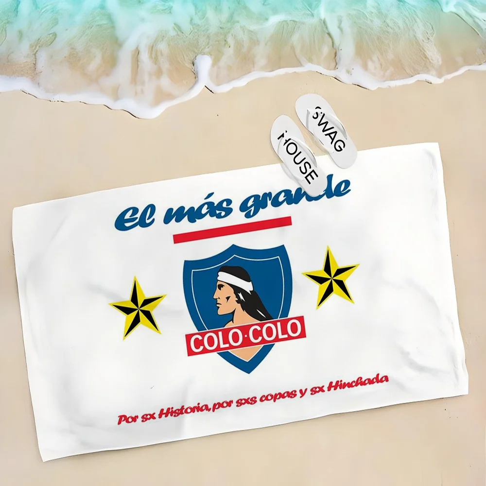1pc Social Y Deportivo Colo-Colo Towel Children's Beach Towel Summer Swimming Shower Towel Bathroom Supplies 3