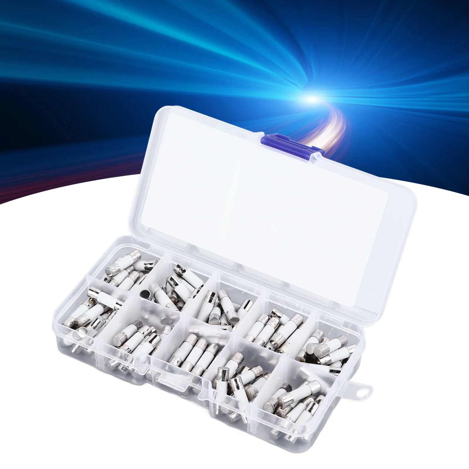 100PCS Set Tube 5x20mm Multifunctional Ceramic Tube Assortment Kit 250V 0.5A to 30A