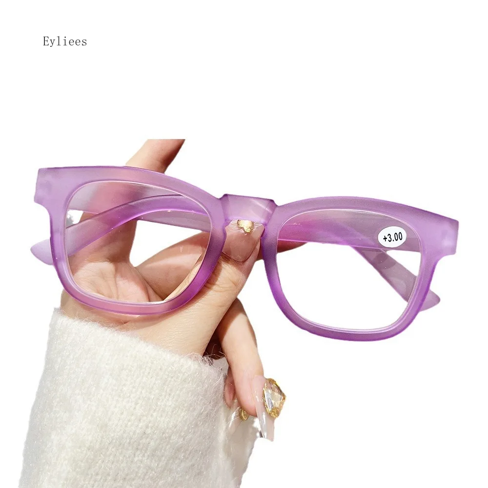 Women Men Hyperopia Eyeglasses Oversized Square Reading Glasses Prescription Diopter Eyewear +1.5 +2 +2.5 +3 +3.5 +4 gafas 5