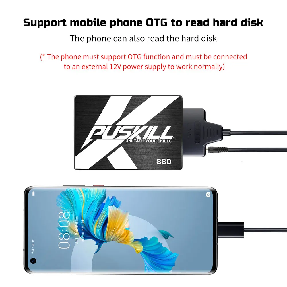 USB 3.0-SATA 케이블, USB-SATA III 드라이버 케이블, 6Gbps 지지대, 2.5 인치 HDD SSD 하드 드라이브, 22 핀 어댑터