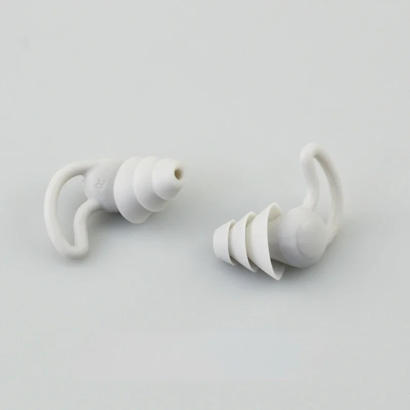 【58】Silicone Earplugs Sound Insulation Earplugs Three-layer Waterproof Swimming Earplugs Super Sound Insulation Noise Reduction 4