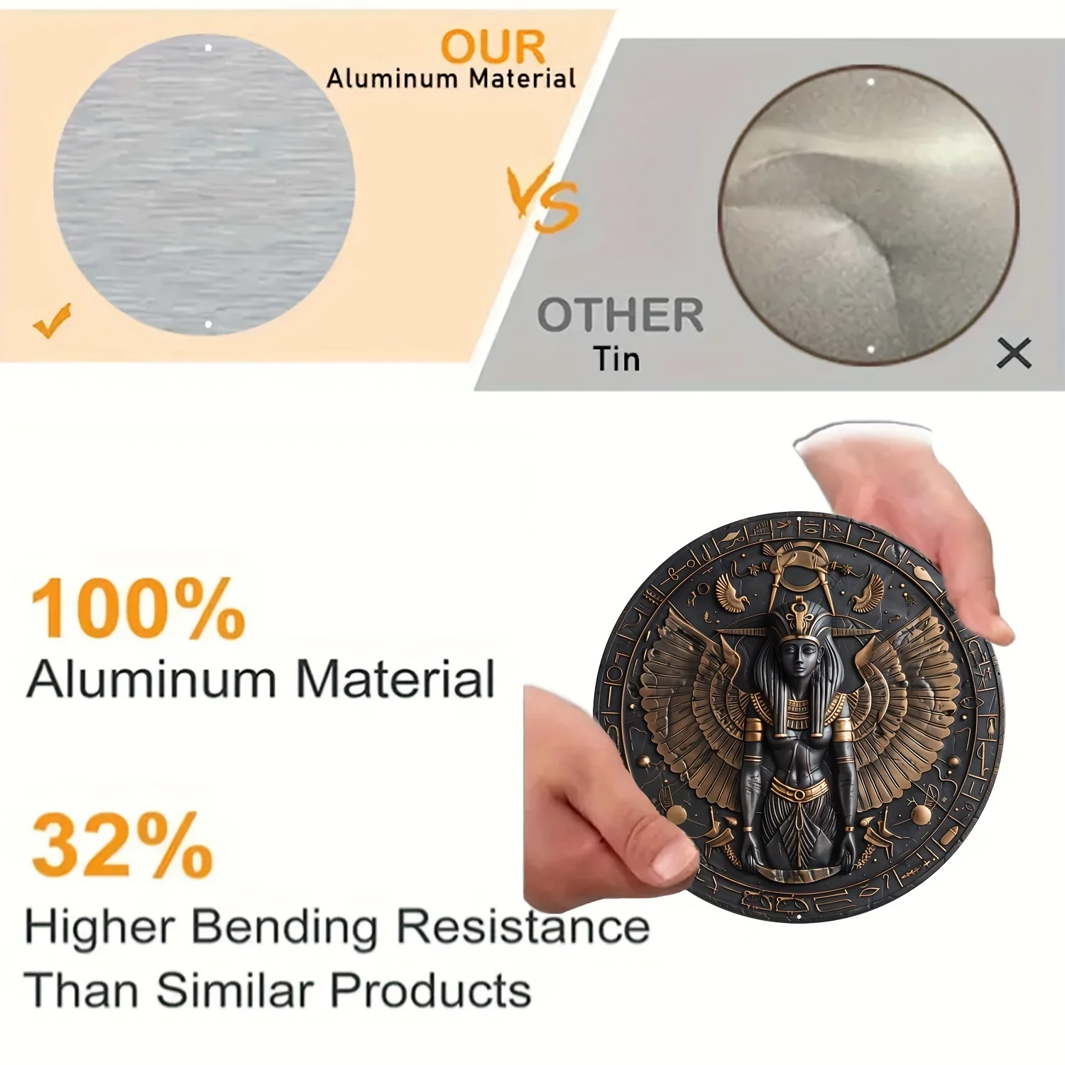 Egyptian Pharaoh and Goddess Isis Wall Art,Decorative Sign - Image 3