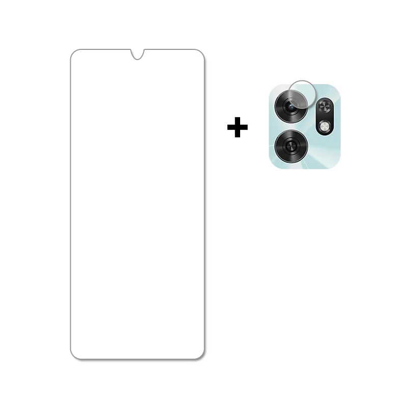 Clear HD Tempered Glass Screen Protector with Rear Camera Lens Film