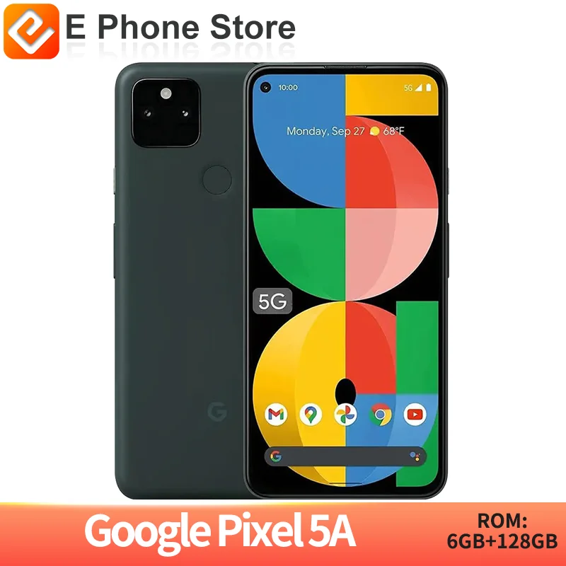 

Google Pixel 5A Unlocked 6GB+128GB Snapdragon 765G 6.34" 2400 x 1080 OLED Screen 16MP+8MP Camera 4680mAh Battery NFC 5G