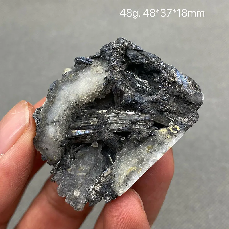 100% Natural rare Stibnite mineral specimen stones and crystals healing crystals quartz gemstones from China free shipping