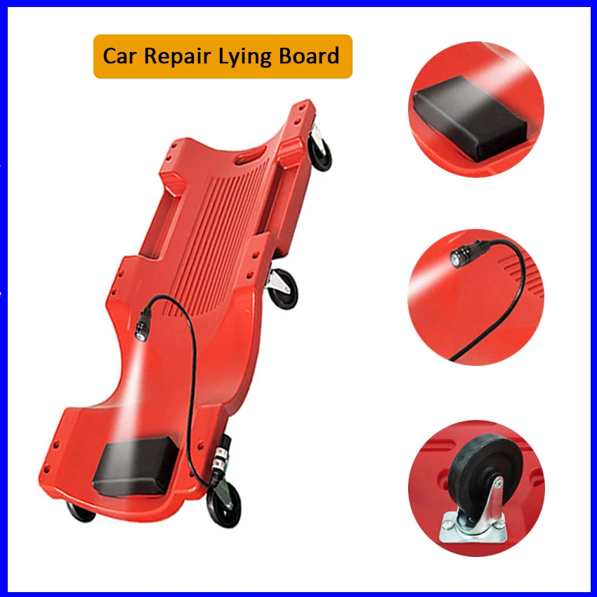 36/40 Inch Car Repair Board With LED Light Car Repair Lying Board Vehicle Service Maintenance Tool Lying For All