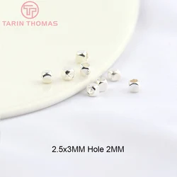 Premium 24K Gold Plated Brass Square Spacer Beads - High - Quality DIY Jewelry Accessories (20 Pieces) (5151 - Silver Color)