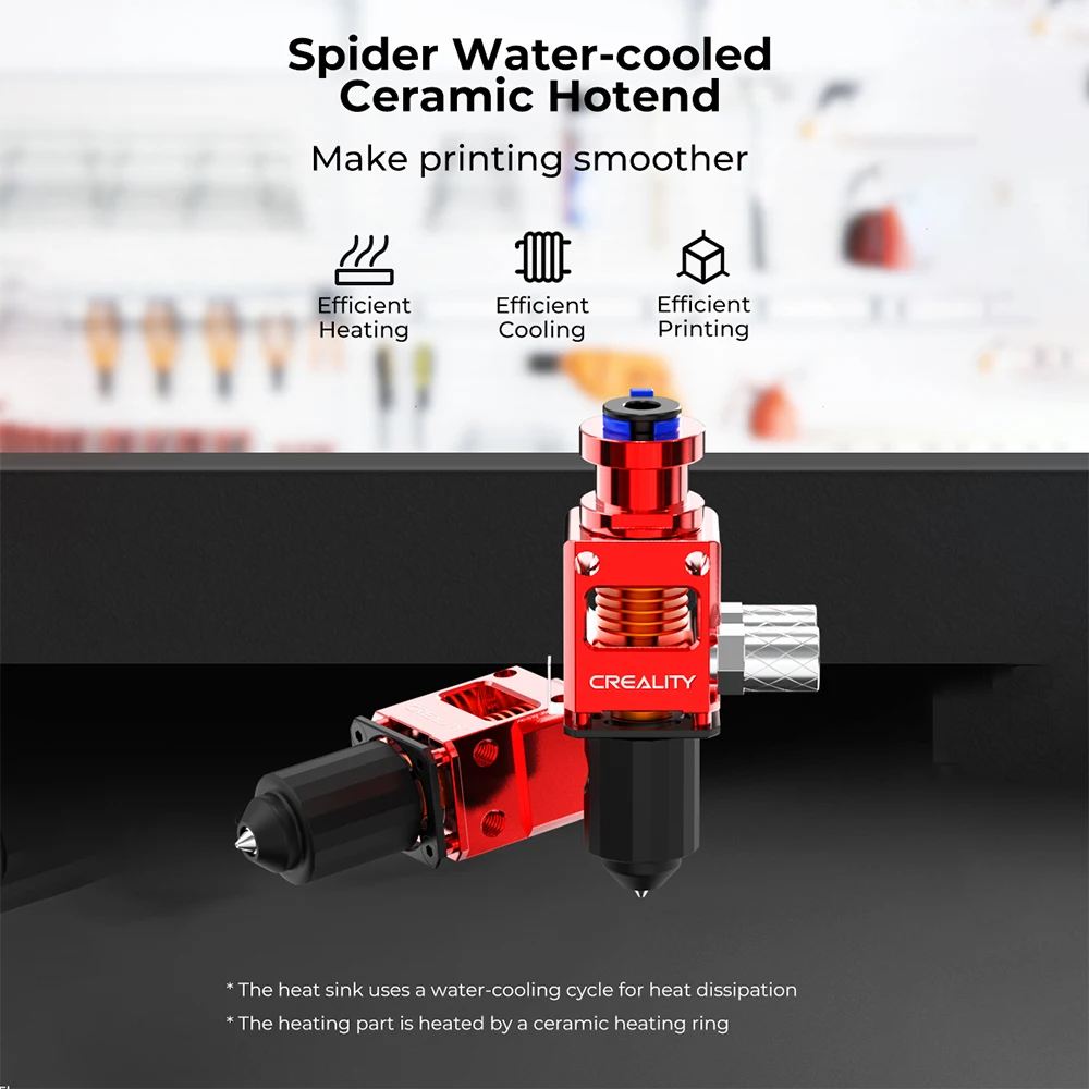 

Керамический Hotend Creality Spider с водяным охлаждением, эффективное отопительное охлаждение, для фотографий, фотография V2, фотография