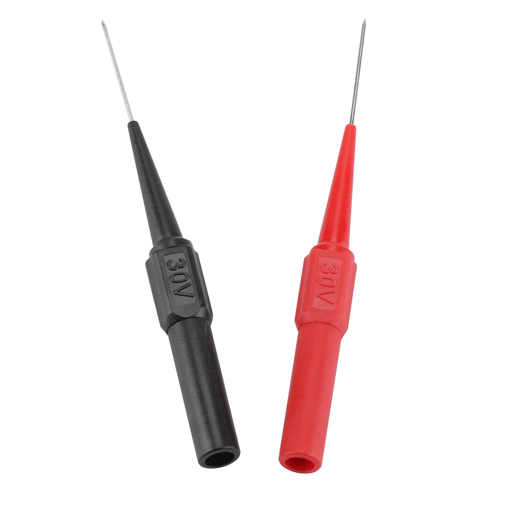 Test Probes Insulation Piercing Needle for Multimeters Red Black Color 1 Pair