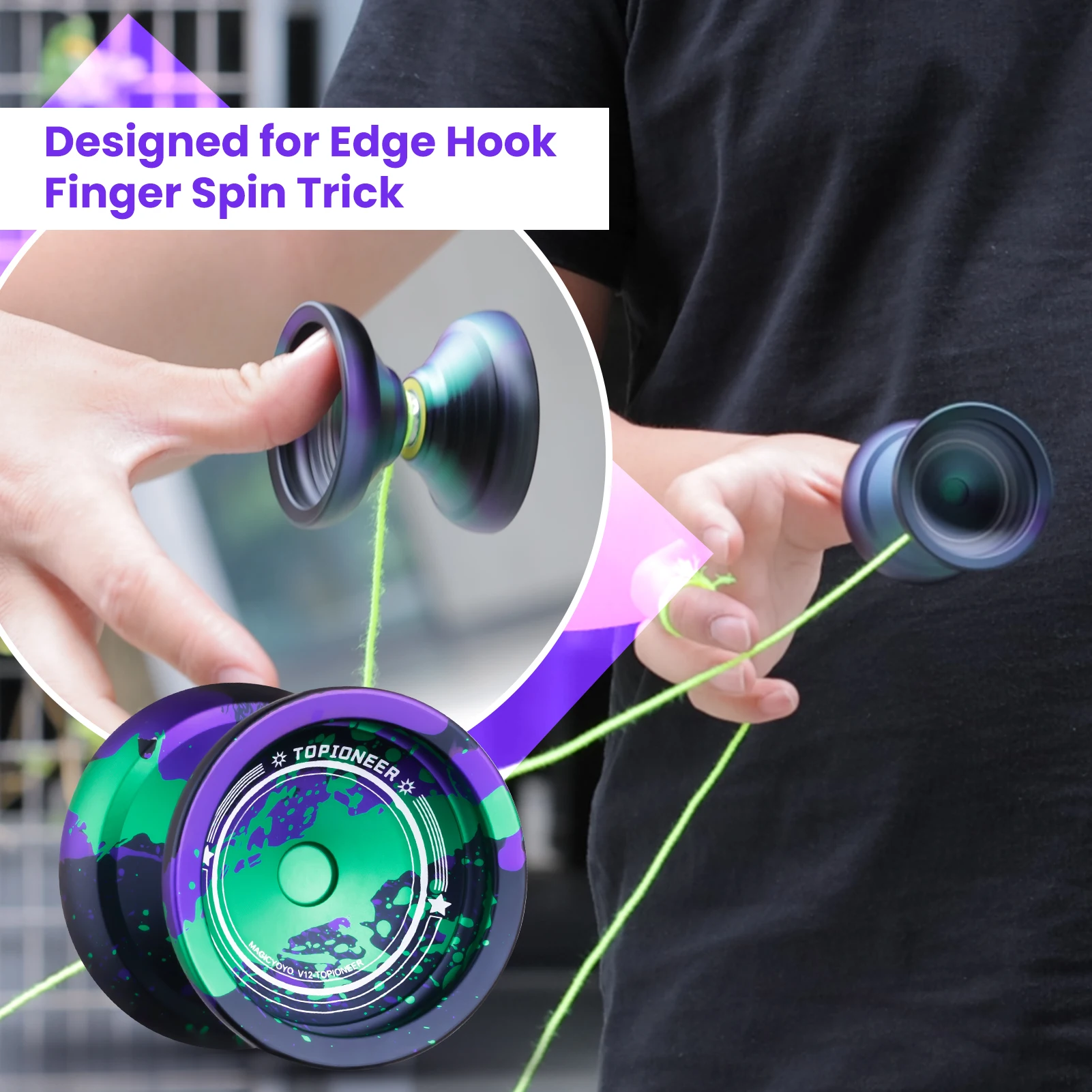 MAGICYOYO V12 Professional Yoyo for Advanced Player Dual Function Yoyo for Kids Beginner yoyo ball